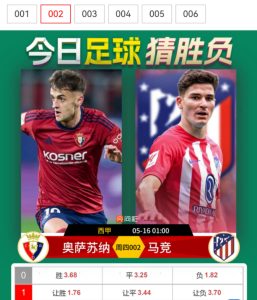 西甲聯(lián)賽：奧薩蘇納vs馬德里競技比分預(yù)測、勝負(fù)預(yù)測深度解析球隊(duì)實(shí)力
